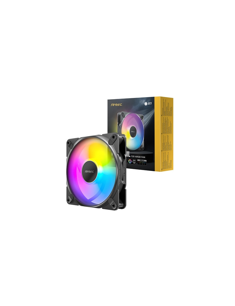 Antec Tranquil 120mm ARGB PWM Fan - Quiet and Efficient Cooling with Addressable RGB Lighting