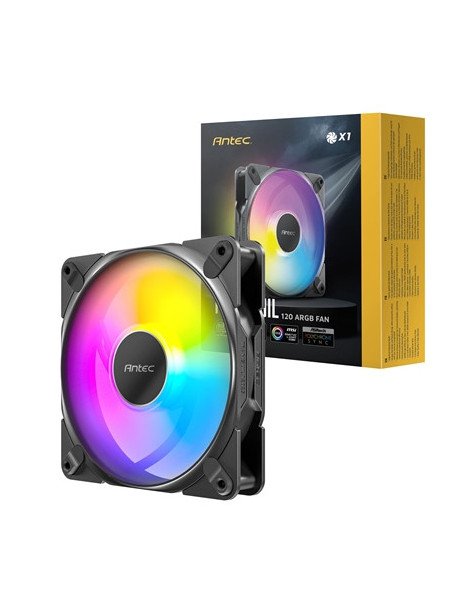 Antec Tranquil 120mm ARGB PWM Fan - Quiet and Efficient Cooling with Addressable RGB Lighting