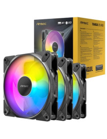 Antec Tranquil 120 ARGB 3-Pack Case Fans with Controller - 120mm High Performance PWM Fans with Addressable RGB Lighting and Fan Control Hub