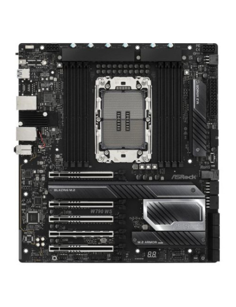 Asrock W790 WS R2.0  Workstation  Intel W790  LGA4677  EATX  8 DDR5  Wi-Fi 6E  10G & 2.5G LAN  PCIe5  4x M.2