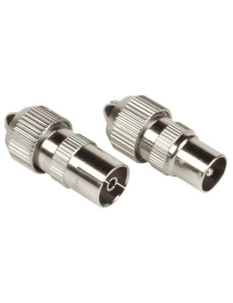 Hama Coax Connector Set  1 Male & 1 Female  Metal  Screw Attachment