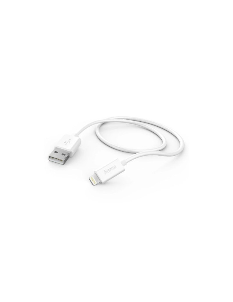 Hama Charging/Data USB-A to Lightning Cable  480Mbps  1 Metre  White