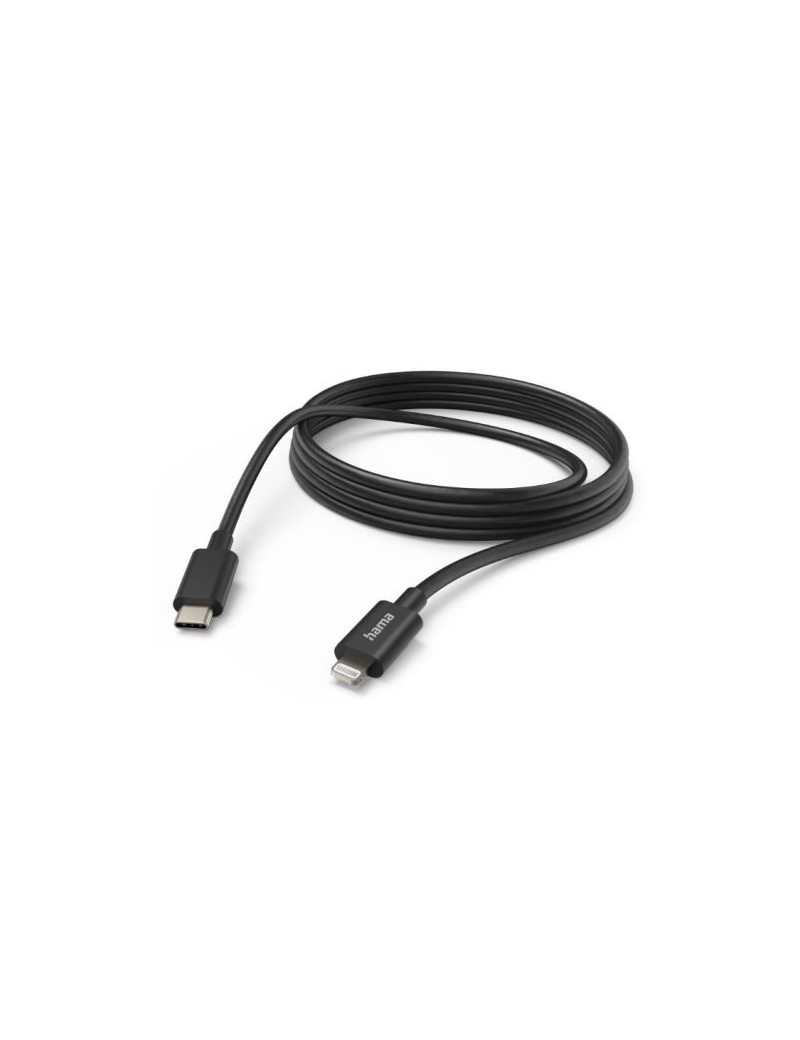 Hama Charging/Data USB-C to Lightning Cable  480Mbps  3  Metre  Black