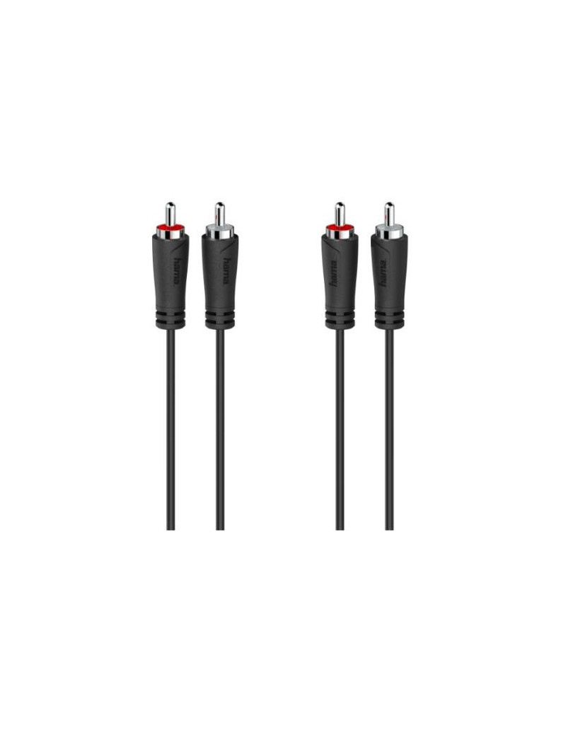 Hama 2x RCA Plugs to 2x RCA Plugs  1.5 Metre