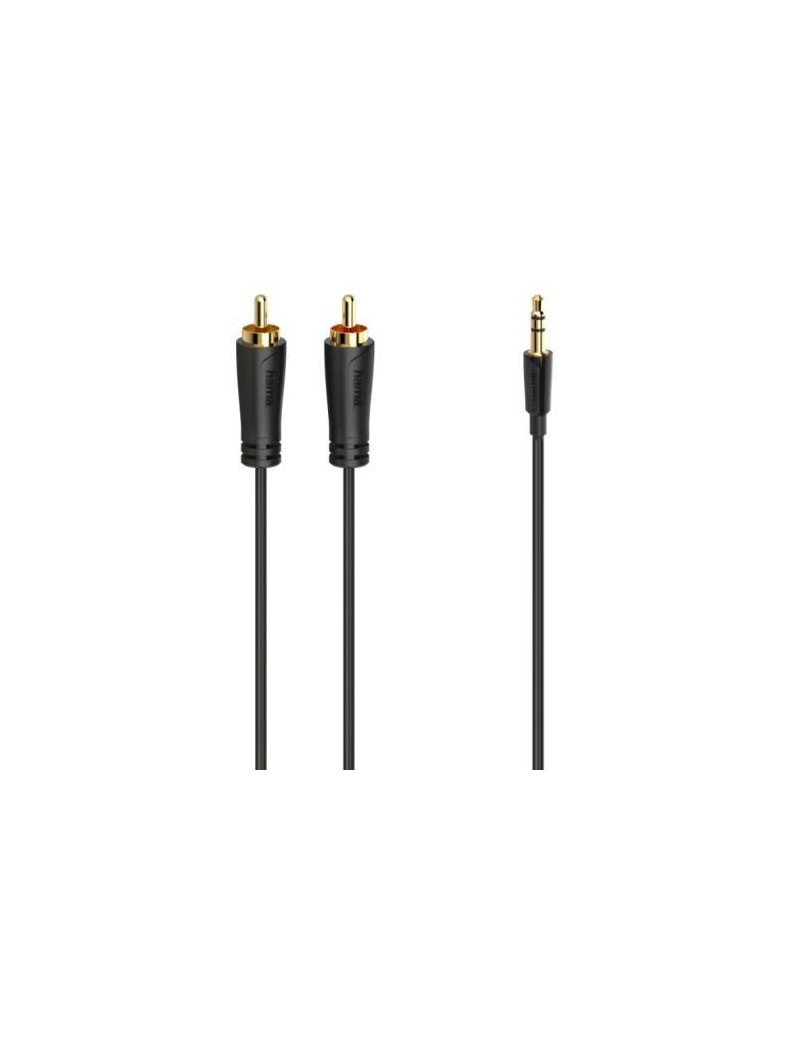 Hama 3.5mm Jack Plug to 2x RCA Plugs  Gold-plated  3 Metre