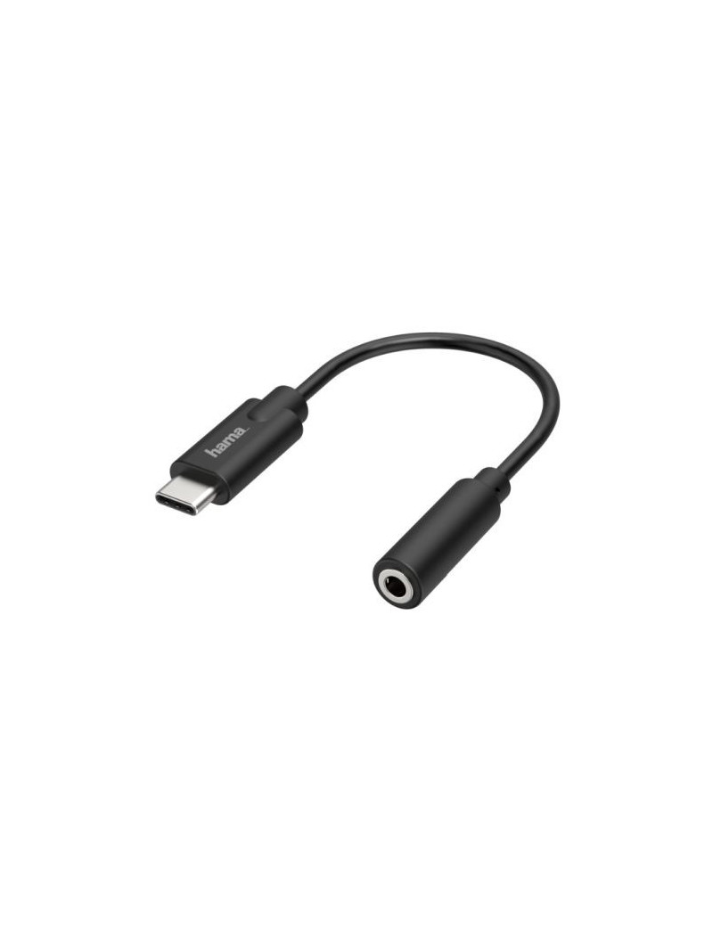 Hama USB Type-C Male to 3.5mm Jack Female Adapter  Black