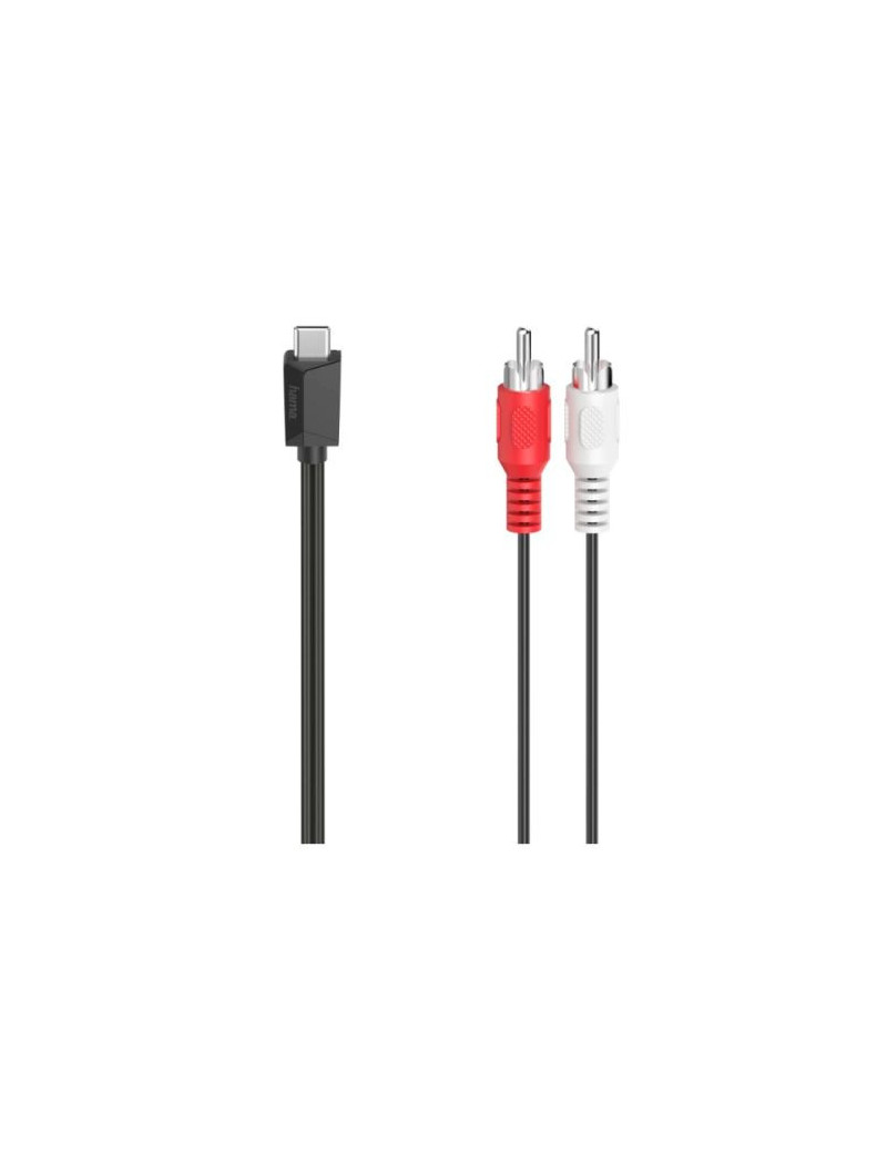 Hama USB Type-C to 2x RCA Plugs  1.5 Metre