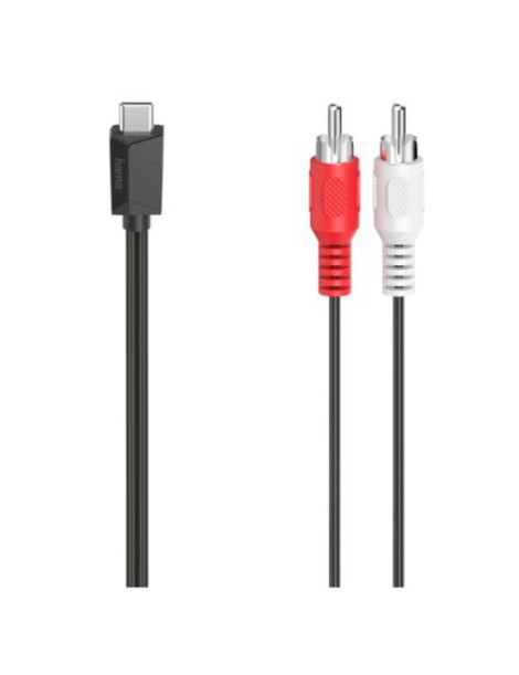 Hama USB Type-C to 2x RCA Plugs  1.5 Metre