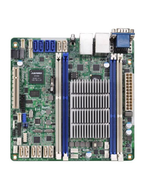 Asrock Rack C2550D4I Server Board  Integrated CPU  Mini ITX  Dual GB LAN  Serial Port  IPMI LAN