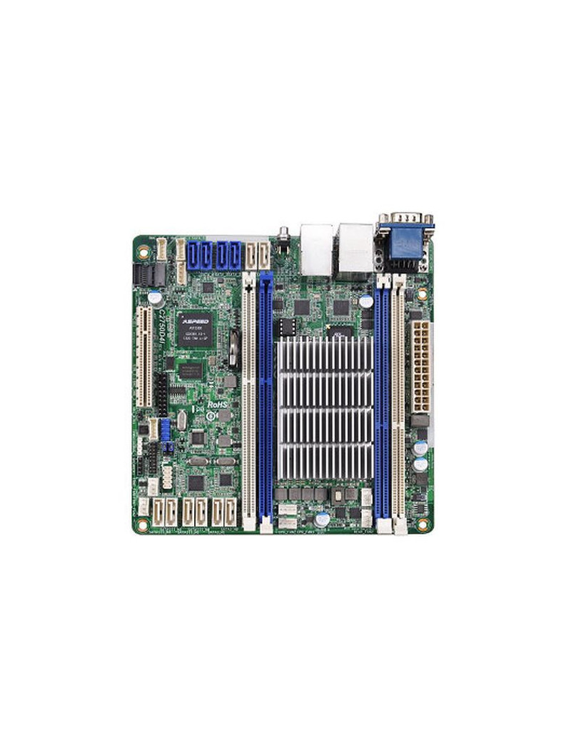 Asrock Rack C2750D4I Server Board  Integrated CPU  Mini ITX  Dual GB LAN  Serial Port  IPMI LAN