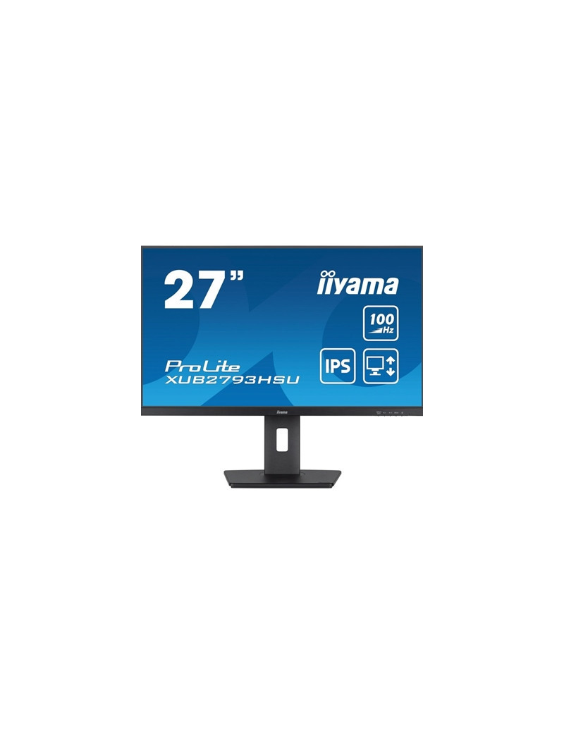 iiyama Prolite XU2793HS-B 27 inch IPS Monitor  Full HD  1ms  HDMI  DisplayPort  100Hz  Speakers  Black  Internal PSU  VESA