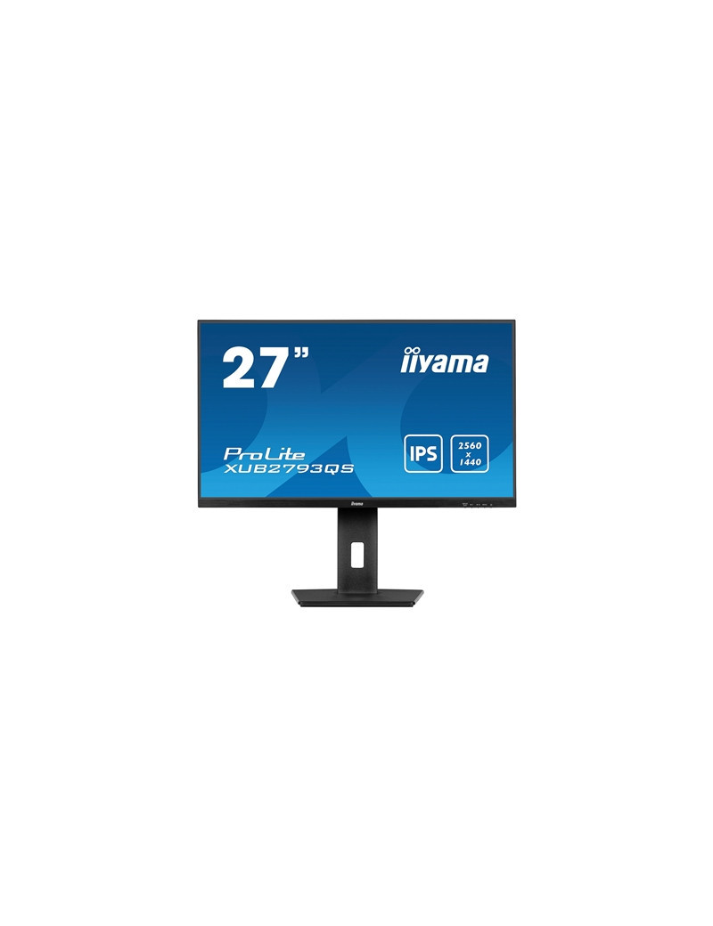 iiyama Prolite XU2793QS-B6 27 inch IPS Monitor  WQHD  1ms  HDMI  DisplayPort  100Hz  Speakers  Black  Internal PSU  VESA