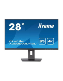 iiyama Prolite XUB2893UHSU-B5 28 inch IPS Monitor  4K  3ms  HDMI  DisplayPort  USB Hub  60Hz  Speakers  Black  Internal PSU  VESA  Height Adjust  Pivot