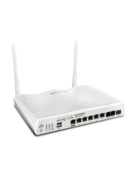 DrayTek V2866VAC-K Vigor 2866Vac Wireless 5 AC SoHo Firewall Dual-WAN VDSL/ADSL/G.FAST Modem Router with VOIP Functionality