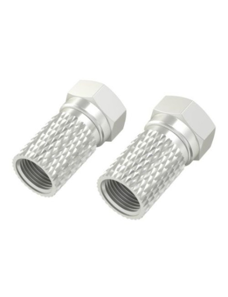 Hama 7mm F-Plug Screw-On Connectors 2-Pack