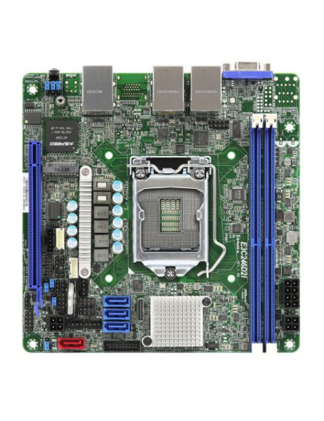 Asrock Rack E3C246D2I Server Board  Intel C246  1151  Mini ITX  DDR4  VGA  Dual GB LAN  IPMI LAN  M.2