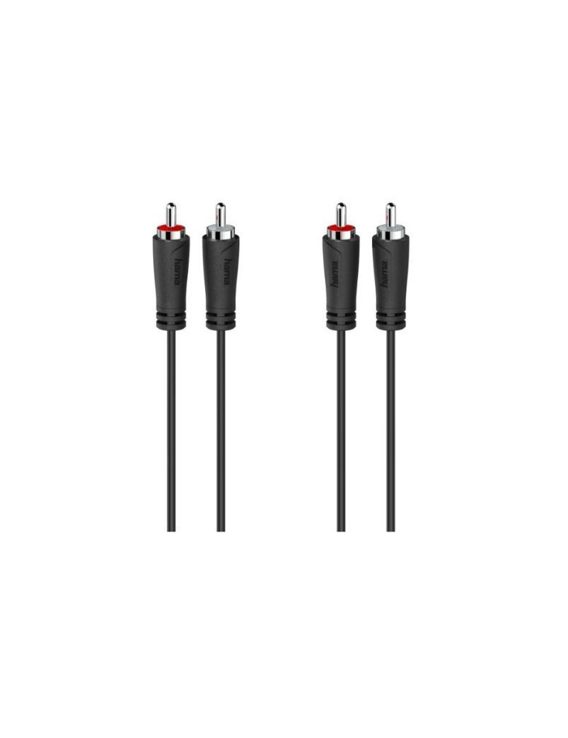 Hama 2x RCA Plugs to 2x RCA Plugs  3 Metre