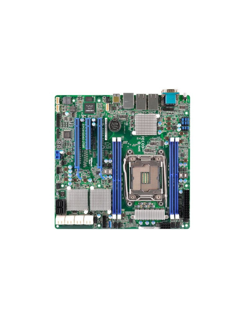 Asrock Rack EPC612D4U Server Board  Intel C612  2011  Micro ATX  Dual GB LAN  IPMI LAN  Serial Port