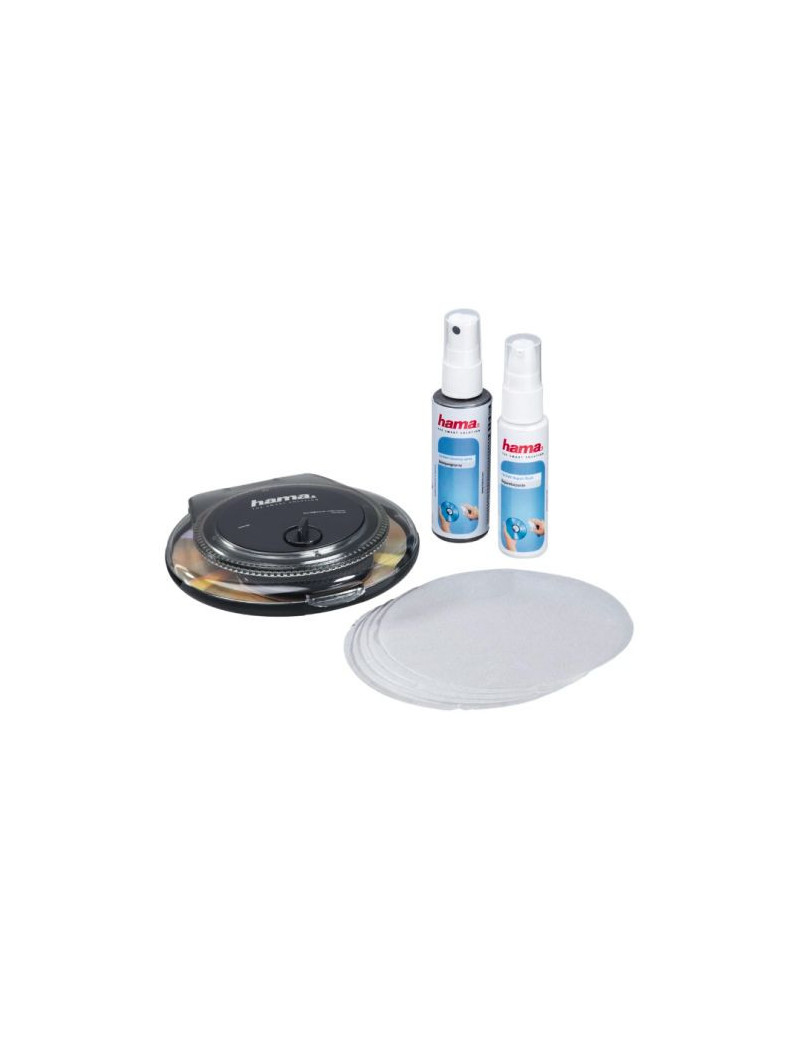 Hama CD/DVD Repair & Cleaning Kit - Repair Paste  Cleaning Fluid  Polishing Pads  Shell with Soft Pad