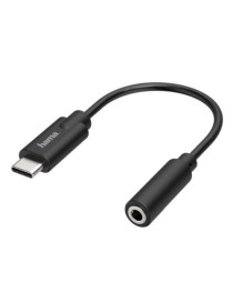 Hama USB Type-C Male to 3.5mm Jack Female Adapter  Black