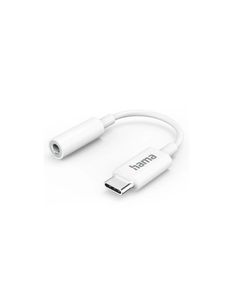 Hama USB Type-C Male to 3.5mm Jack Female Adapter  White