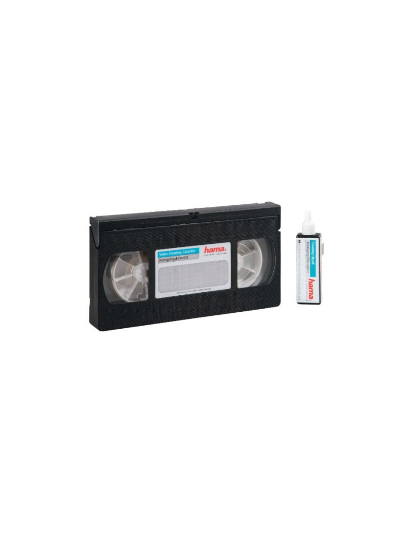 Hama VHS/S-VHS Video Cleaning Tape with Cleaning Fluid