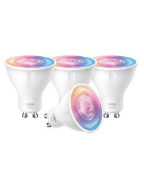 TP-LINK (TAPO L630 4-Pack) Smart Wi-Fi Spotlight (Multicolour)  Single Unit  White Tunable  Dimmable  Schedule & Timer  App/Voice Control  GU10 Lamp Base