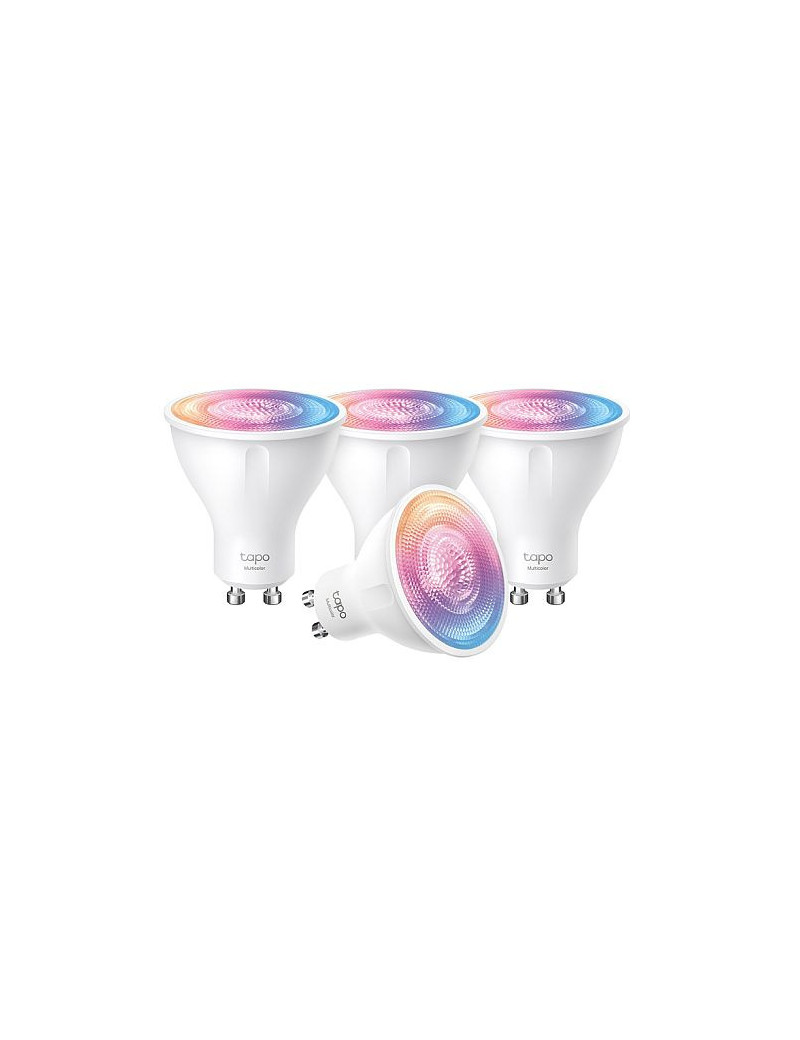 TP-LINK (TAPO L630 4-Pack) Smart Wi-Fi Spotlight (Multicolour)  Single Unit  White Tunable  Dimmable  Schedule & Timer  App/Voice Control  GU10 Lamp Base