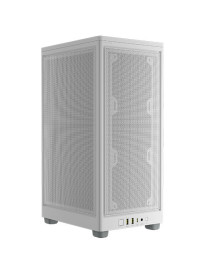 Corsair 2000D Airflow Mini ITX Gaming Case  Steel Mesh Panels  Up to 8x Fans  Triple-Slot GPU Support  USB-C  Requires SFX/SFX-L PSU  White