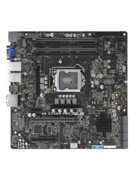 Asus WS C246M PRO Rack-Optimized Workstation  Intel C246  1151  Micro ATX  VGA  HDMI  DP  Dual LAN  M.2