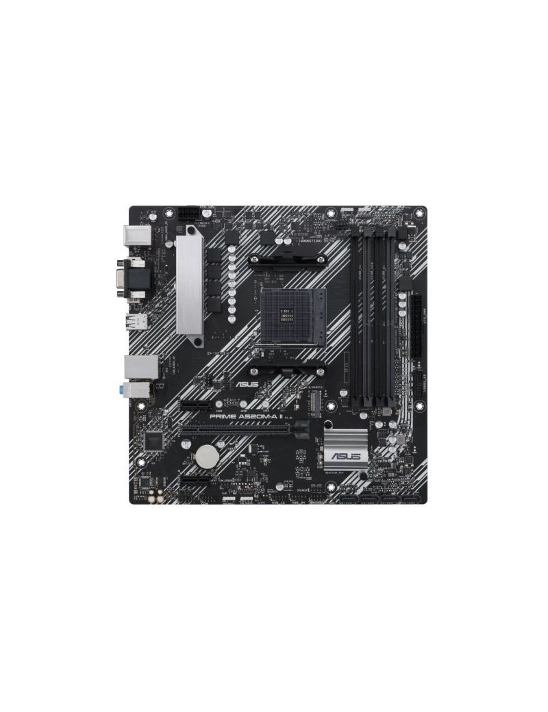 Asus PRIME A520M-A II/CSM - Corporate Stable Model  AMD A520  AM4  Micro ATX  4 DDR4  VGA  HDMI  DP  M.2