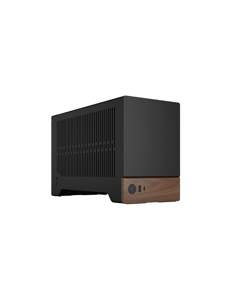 Fractal Design Terra Graphite SFF PC Case  Mini ITX  Walnut Front  Anodized Aluminium Exterior  322mm GPU Support  Requires SFX/SFX-L PSU  USB-C