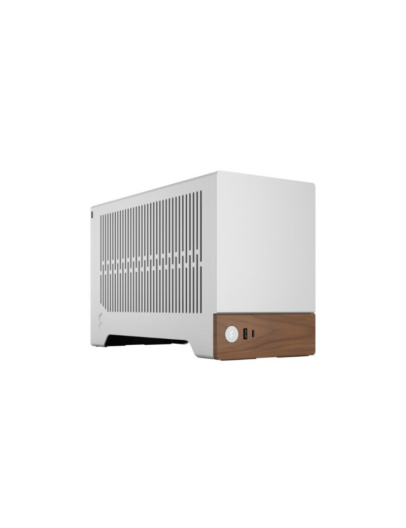 Fractal Design Terra Silver SFF PC Case  Mini ITX  Walnut Front  Anodized Aluminium Exterior  322mm GPU Support  Requires SFX/SFX-L PSU  USB-C