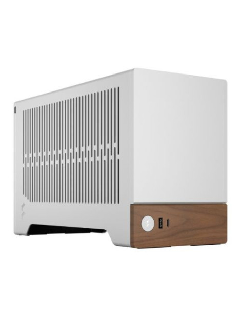 Fractal Design Terra Silver SFF PC Case  Mini ITX  Walnut Front  Anodized Aluminium Exterior  322mm GPU Support  Requires SFX/SFX-L PSU  USB-C