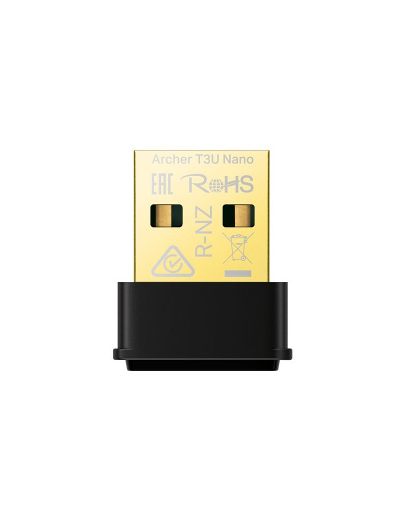 TP-LINK (Archer T3U Nano) AC1300 Wireless Dual Band Nano USB Adapter  MU-MIMO  USB2