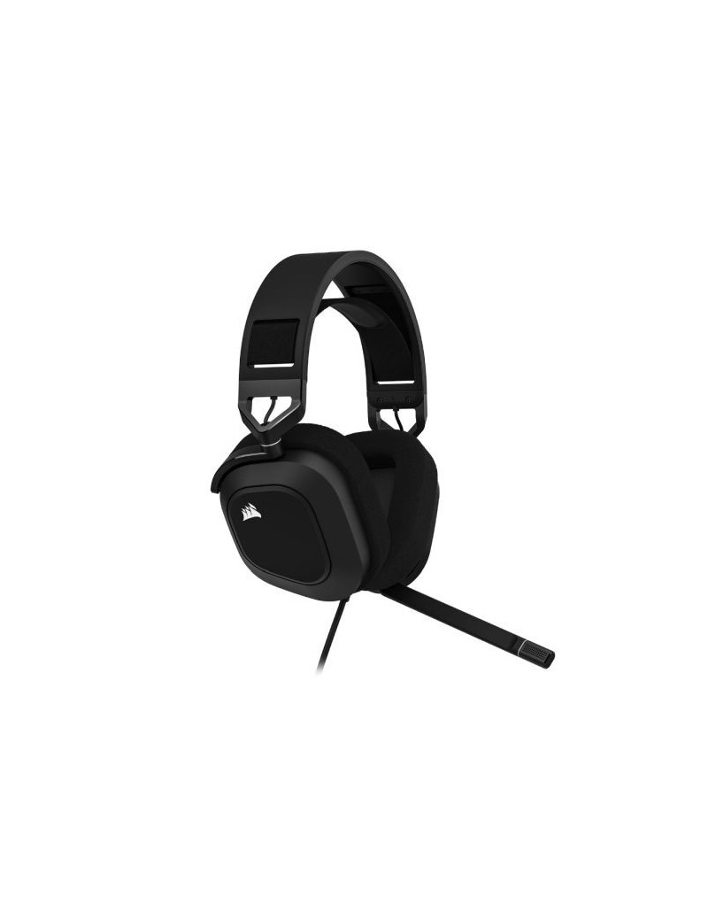 Corsair HS80 RGB Wired Gaming Headset  USB  7.1 Surround  Flip-To-Mute Mic  Broadcast-Grade Mic  RGB Logo  Carbon