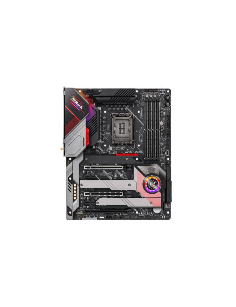 Asrock Z690 PHANTOM GAMING VELOCITA  Intel Z690  1700  ATX  4 DDR5  HDMI  DP  Wi-Fi  2.5GB LAN  PCIe5  RGB  4x M.2