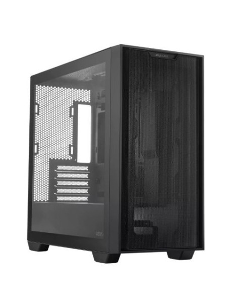 Asus A21 Gaming Case w/ Glass Window  Micro ATX  Mesh Front  380mm GPU & 360mm Radiator Support  Asus BTF Compatible  Black