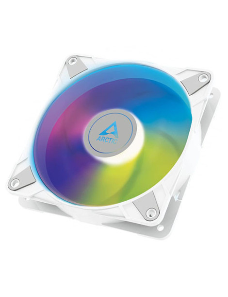 Arctic 14cm P14 Semi-Passive PWM PST ARGB Case Fan  Fluid Dynamic  12 LEDs  200-1900 RPM  0dB Mode  White