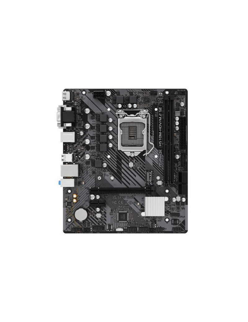 Asrock H510M-HDV/M.2 SE  Intel H510  1200  Micro ATX  2 DDR4  VGA  DVI  HDMI  M.2