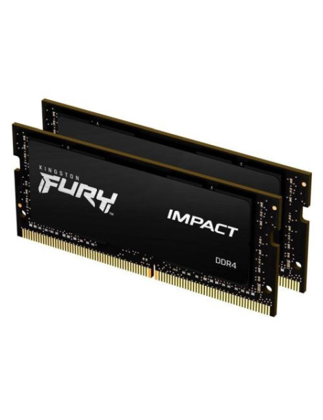 Kingston Fury Impact 32GB Kit (2 x 16GB)  DDR4  3200MHz (PC4-25600)  CL20  SODIMM Memory