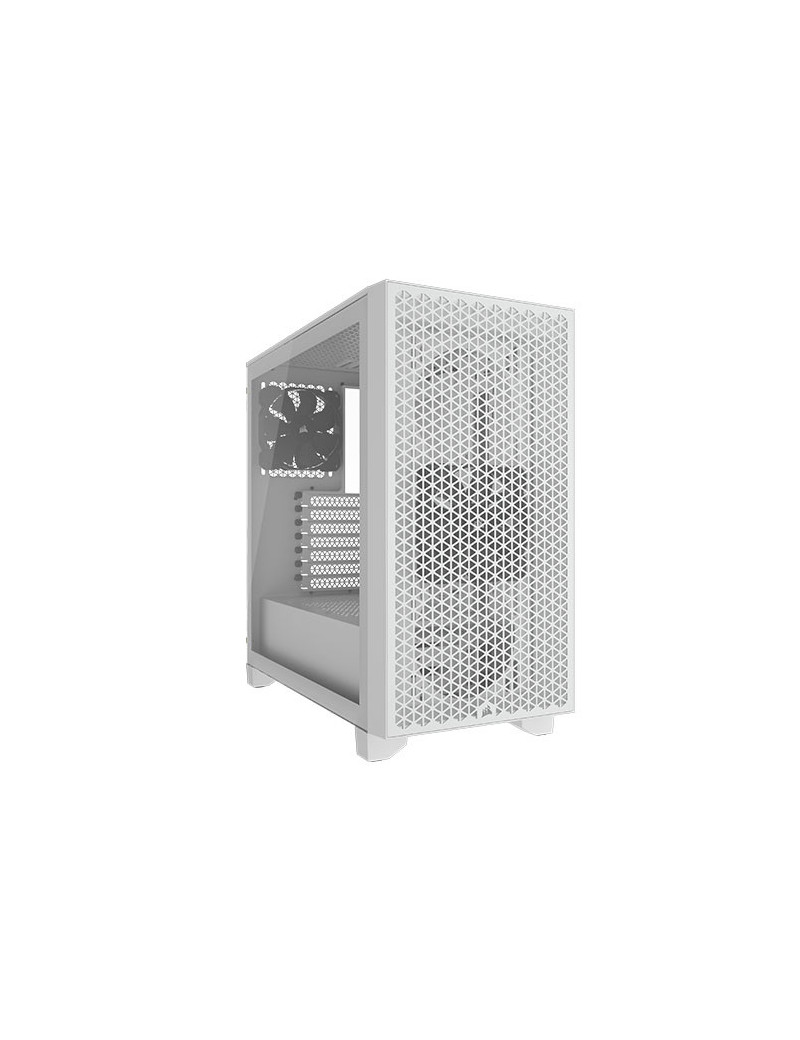 Corsair 3000D Airflow Gaming Case w/ Glass Window  ATX  2x SP120 Fans  GPU Cooling  4-Slot GPU Support  High-Airflow Front  White