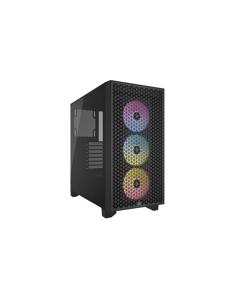 Corsair 3000D RGB Airflow Gaming Case w/ Glass Window  ATX  3x AR120 RGB Fans  GPU Cooling  4-Slot GPU Support  High-Airflow Front  Black