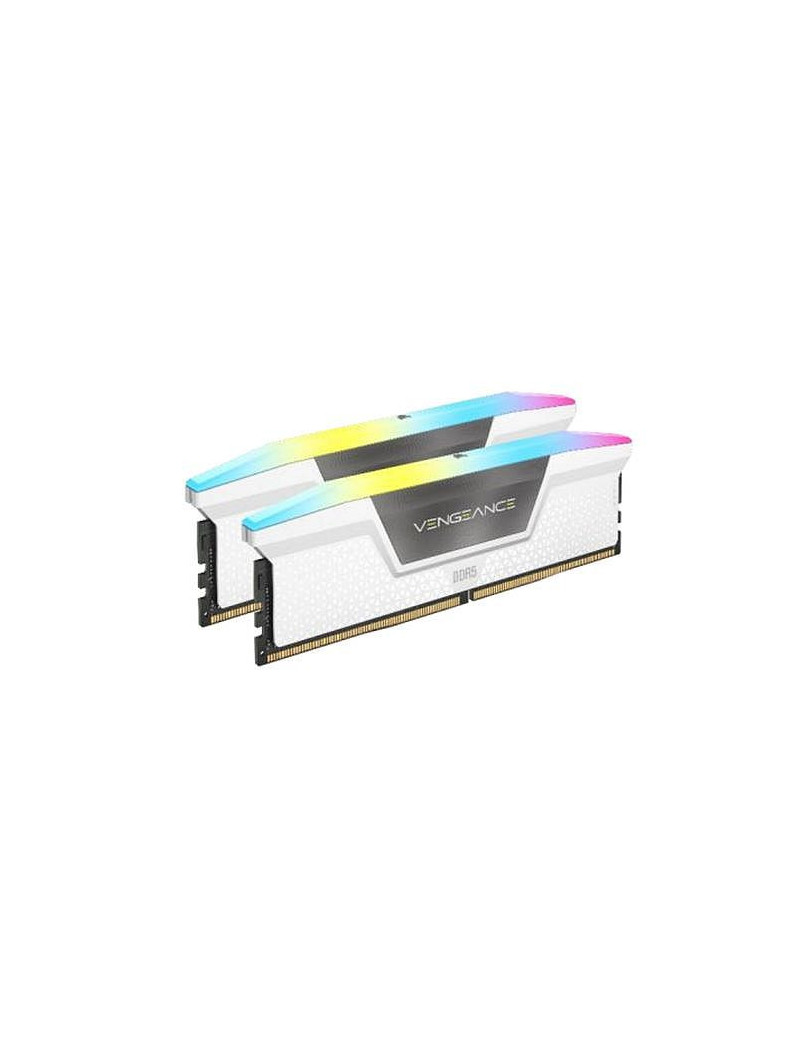 Corsair Vengeance RGB 32GB Kit (2 x 16GB)  DDR5  6000MHz (PC5-48000)  CL36  1.25V  XMP 3.0  PMIC  DIMM Memory  White