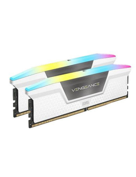 Corsair Vengeance RGB 32GB Kit (2 x 16GB)  DDR5  6000MHz (PC5-48000)  CL36  1.25V  XMP 3.0  PMIC  DIMM Memory  White