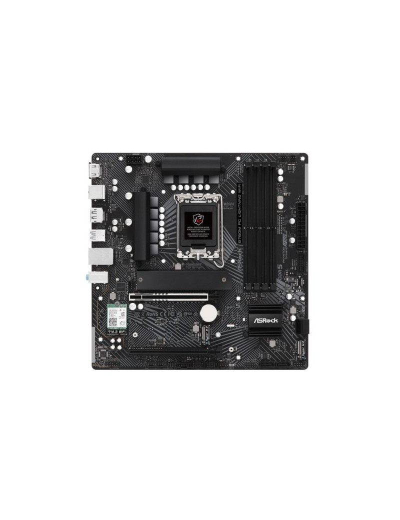 Asrock B760M PG LIGHTNING WIFI  Intel B760  1700  Micro ATX  4 DDR5  HDMI  DP  Wi-Fi 6E  2.5G LAN  PCIe5  3x M.2