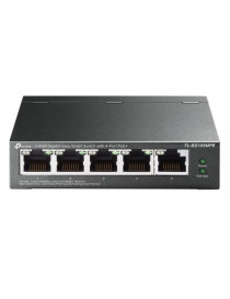 TP-LINK (TL-SG105MPE) 5-Port Gigabit Easy Smart Switch with 4-Port PoE+  Steel Case