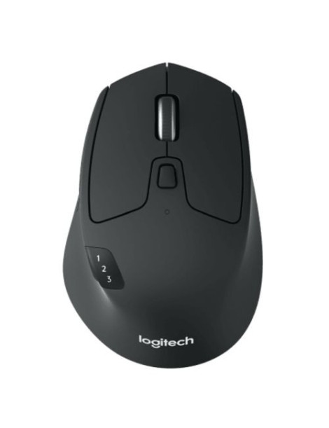 Logitech M720 Triathlon Wireless Optical Mouse  Easy Device Switch  1000 DPI  8 Buttons  Hyper Fast Scroll  Black