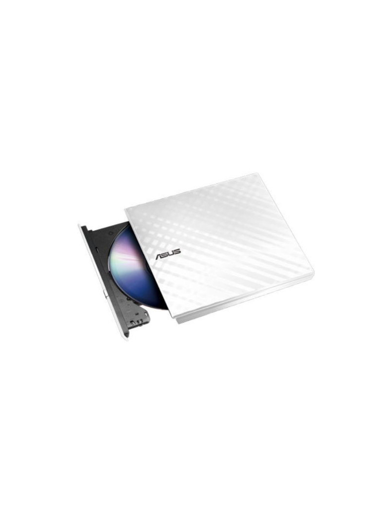 Asus (SDRW-08D2S-U LITE) External Slimline DVD Re-Writer  USB  8x  White  Cyberlink Power2Go  8