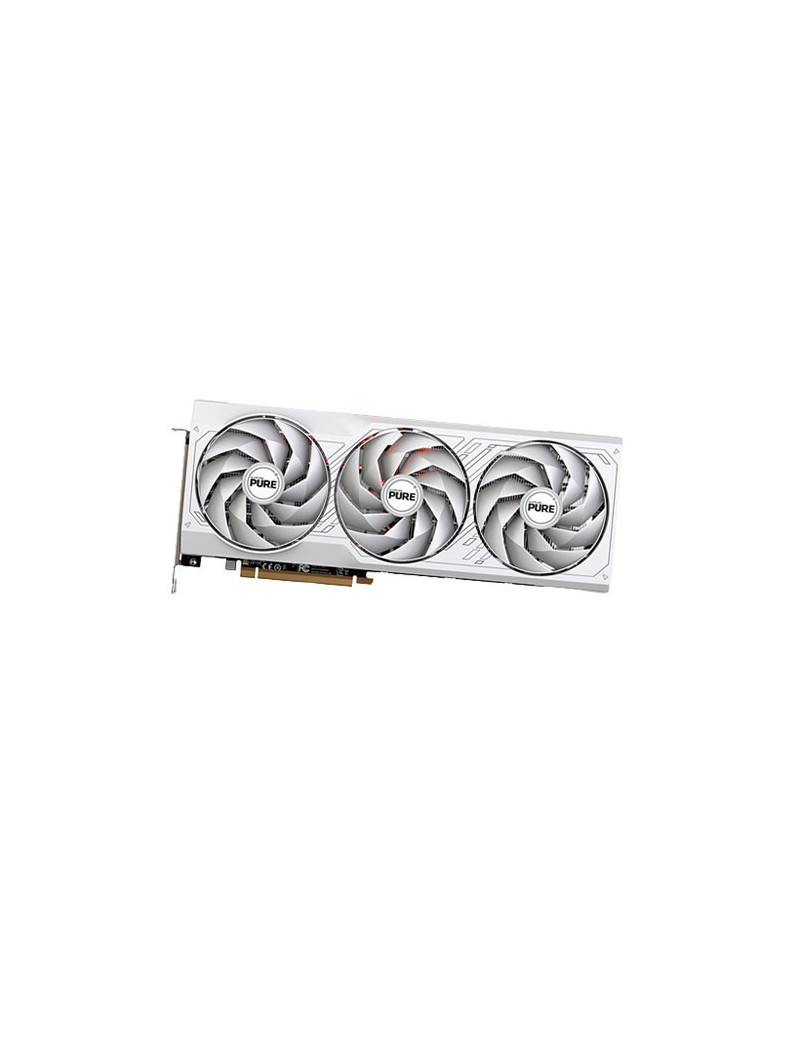 Sapphire PURE RX7800 XT  PCIe4  16GB DDR6  2 HDMI  2 DP   2475MHz Clock  LED Lighting  White